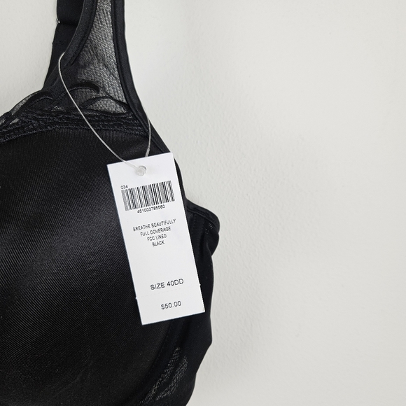 SOMA Breathe Beautifully Full Coverage FCC Lined Bra Black Size 40DD NWT - Picture 3 of 5